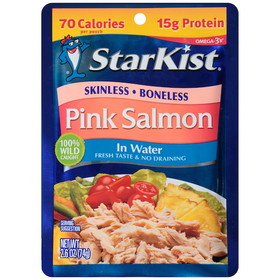 Starkist Pink Salmon Boneles Skinless, 2.6 Ounces, 12 per case