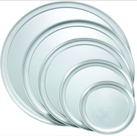 Winco 14 Inch Wide Rim Aluminum Pizza Tray 1 Per Pack