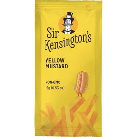 Sir Kensington's Mustard Yellow Squeeze Packets, 15 Gram, 600 per case