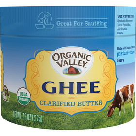 Organic Valley Cropp Cooperative Organic And Non Gmo Ghee Butter 7.5 Ounce Jar - 12 Per Case