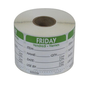 Ncco Use By Label Triangular Friday 500/Roll, 1 Roll