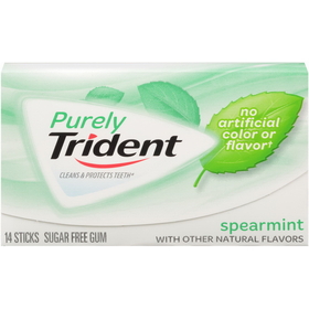 Trident Spearmint Gum, 14 Count, 12 per box, 12 per case
