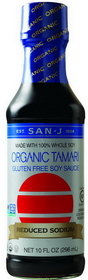 San-J International Tamari Organic Reduced Sodium, 10 Ounces, 6 per case