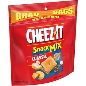 Cheez-It Grab Bag Reclosable Classic Snack Mix 6 Ounces Per Pack - 8 Per Case