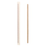 Royal 7.5 Inch Individually Wrapped Wood Coffee Stirrer, 500 Each, 10 per case