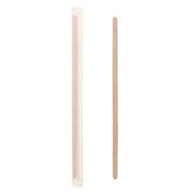 Royal 7.5 Inch Individually Wrapped Wood Coffee Stirrer, 500 Each, 10 per case