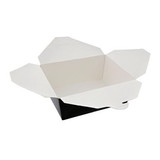 Royal 6 Inch X 4.75 Inch X 2.5 Inch #8 Black Folded Takeout Box, 50 Each, 6 per case
