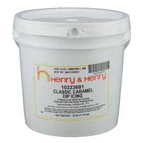 Henry And Henry Caramel Classic Dip Icing, 25 Pounds, 1 per case