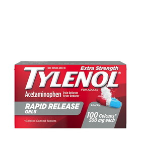 Tylenol Rapid Release Gelcaps, 100 Count, 6 Per Box, 8 Per Case