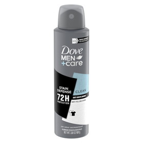 Dove Men+Care Dry Spray Stain Defense Clean Antiperspirant, 3.8 Ounces, 4 per case