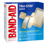 Band-Aid Assorted Sizes Tru-Stay Sheer Bandage 80 Per Pack - 3 Per Box - 8 Per Case