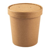 Royal 16 Ounce Kraft Paper Food Container And Lid Combo, 250 Each, 1 per case