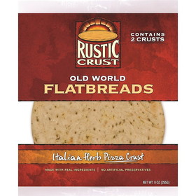 Rustic Crust Pizza Crust Italian Herbs 2 Pack 7 Inch, 1 Each, 12 per case