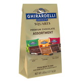 Ghirardelli Assorted Dark Chocolate Mint, Milk Chocolate Carmel, And Dark Chocolate 60% Cacao Square, 4.85 Ounces, 6 per case