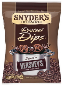 Snyder's Of Hanover Milk Chocolate Pretzel Dip Clip Strip, 8 Count, 8 per case