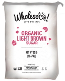 Wholesome Sweetener Organic Light Brown Sugar, 50 Pounds, 1 per case