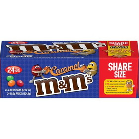 M&amp;M's Caramel Sharing Size, 2.83 Ounces, 6 per case