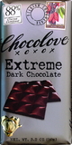 Chocolove Extreme Dark Chocolate Bar, 3.2 Ounces, 12 per box, 12 per case
