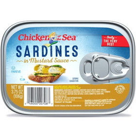 Chicken Of The Sea Sardines In Mustard, 3.75 Ounces, 18 per case