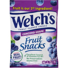 Welch's Concord Grape Fruit Snacks, 5 Ounces, 12 per case