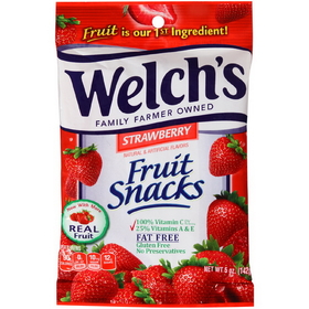Welch's Strawberry Fruit Snacks, 5 Ounces, 12 per case