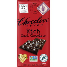 Chocolove Rich Dark Chocolate, 3.2 Ounces, 12 per case