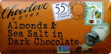 Chocolove Almonds & Sea Salt Dark Chocolate Bar, 1.3 Ounces, 12 per box, 12 per case