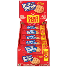 Nabisco King Size Nutterbutter Cookies 3.5 Ounce Packet - 10 Per Pack - 2 Packs Per Case