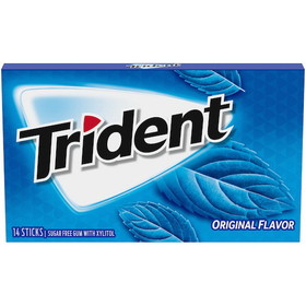 Trident Sugar Free Original Gum, 14 Count, 12 per case