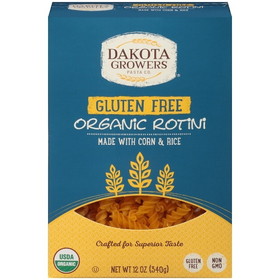 Dakota Growers Gluten Free Organic Rotini Pasta 12 Ounces - 12 Per Case