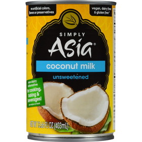 Simply Asia Coconut Milk, 13.66 Fluid Ounces, 24 per case