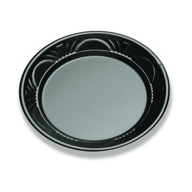 D &amp; W Fine Pack 7 Inch Plastic Pearl Black Plate, 125 Each, 8 per case