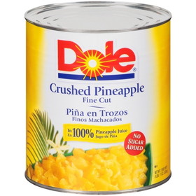 Dole Pineapple Crushed Fine Cut In Juice, 106 Ounces, 6 per case