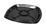 Forum 16 Black High Gloss Shallow Tray Container 50 Eaches - 50 Per Case