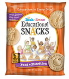 Dick And Jane Food & Nutrition Educational Snack Crackers 1 Ounce Pouch - 120 Per Case