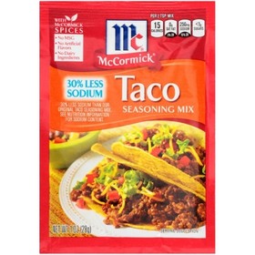 Mccormick Taco Seasoning Less Sodium, 1 Ounces, 12 per case