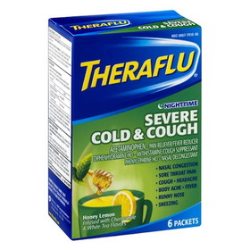 Theraflu Night Time Severe Cold &amp; Cough, 6 Each, 3 Per Box, 8 Per Case