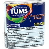 Tums Assorted Fruit Tablets 24 Per Roll 12 Ct - 6 Per Case