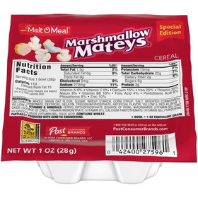 Malt O Meal Marshmallow Mateys Cereal, 1 Ounces, 96 per case