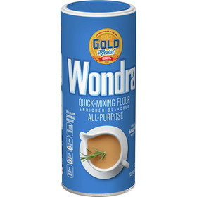Gold Medal Wondra Enriched Bleached All Purpose Quick Mixing Pour N Shake Flour, 13.5 Ounces, 6 per case