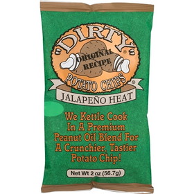 Dirty Potato Chips Jalapeno Heat Potato Chips, 2 Ounces, 25 per case