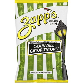 Zapp's Potato Chips Zapp's Cajun Dill Gator-Tator Potato Chips, 2 Ounces, 25 per case