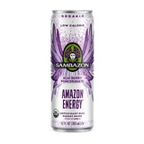 Sambazon Low Calorie Amazon Energy Drink Acai Pomegranate, 12 Fluid Ounces, 12 per case