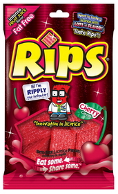 Rips Bite Size Cherry Pieces Peg Bag, 4 Ounces, 12 per case