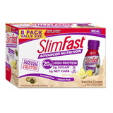 Slimfast Advanced Nutrition Ready To Drink Vanilla Cream Shake 11 Ounce Per Bottle - 8 Per Pack - 3 Per Case