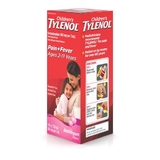 Tylenol Children's Suspension Bubblegum, 4 Fluid Ounces, 3 per box, 12 per case