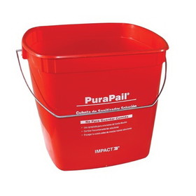 Purapail Pail Utility 6 Quart Red Sanitizing, 1 Count, 12 per case
