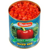 Dunbar Diced Red Pepper, 28 Ounces, 12 per case