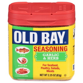 Old Bay Seasoning Garlic &amp; Herb, 2.25 Ounces, 12 per case