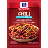 Mccormick Seasoning Mix Chili Less Sodium, 1.25 Ounces, 12 per case